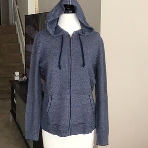 Vineyard Vines Women's Navy Striped Zip up Hoodie